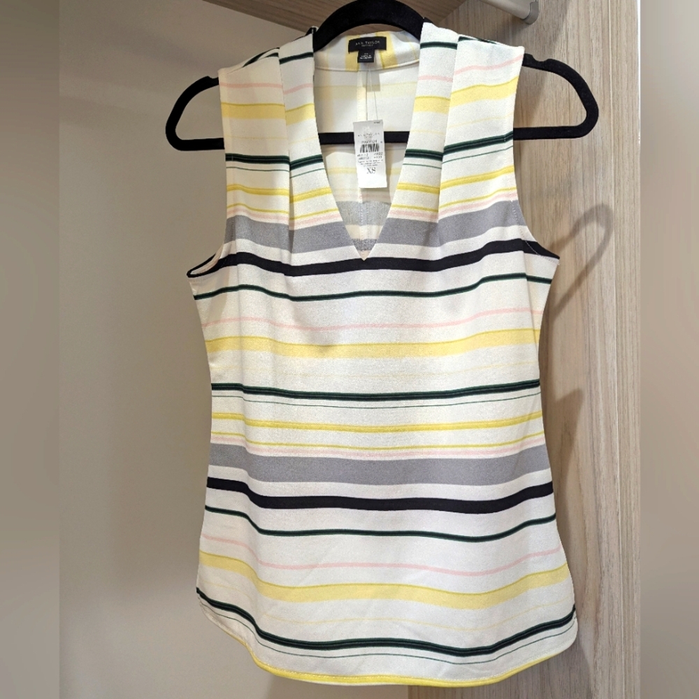 Ann Taylor Striped Sleeveless Top